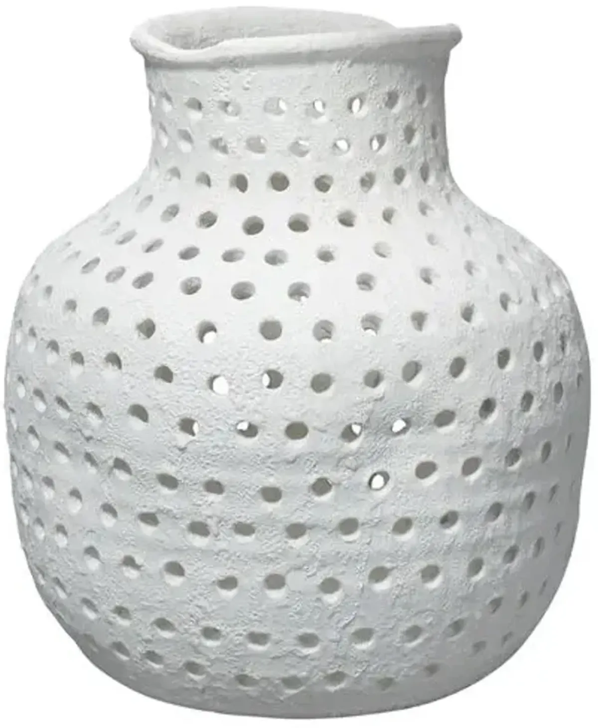 19" Porous Vase - Matte White - Jamie Young Co.