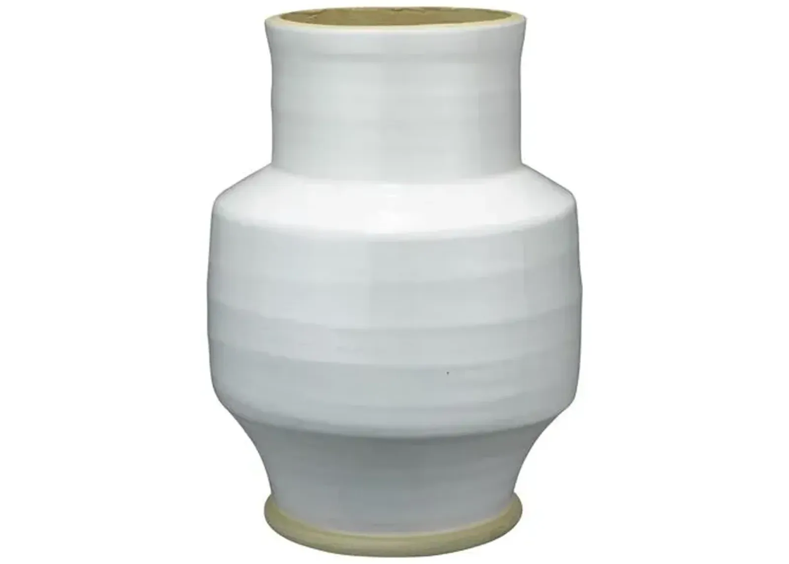 13" Solstice Vase - White/Natural - Jamie Young Co.