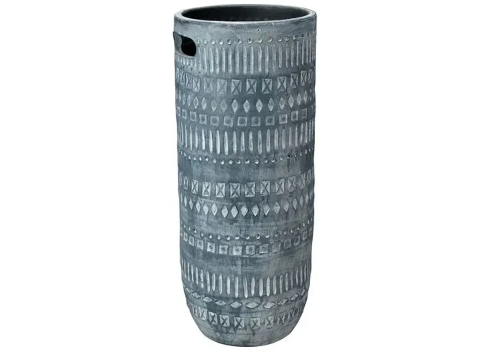 Zion Vase - Gray/White - Jamie Young Co.