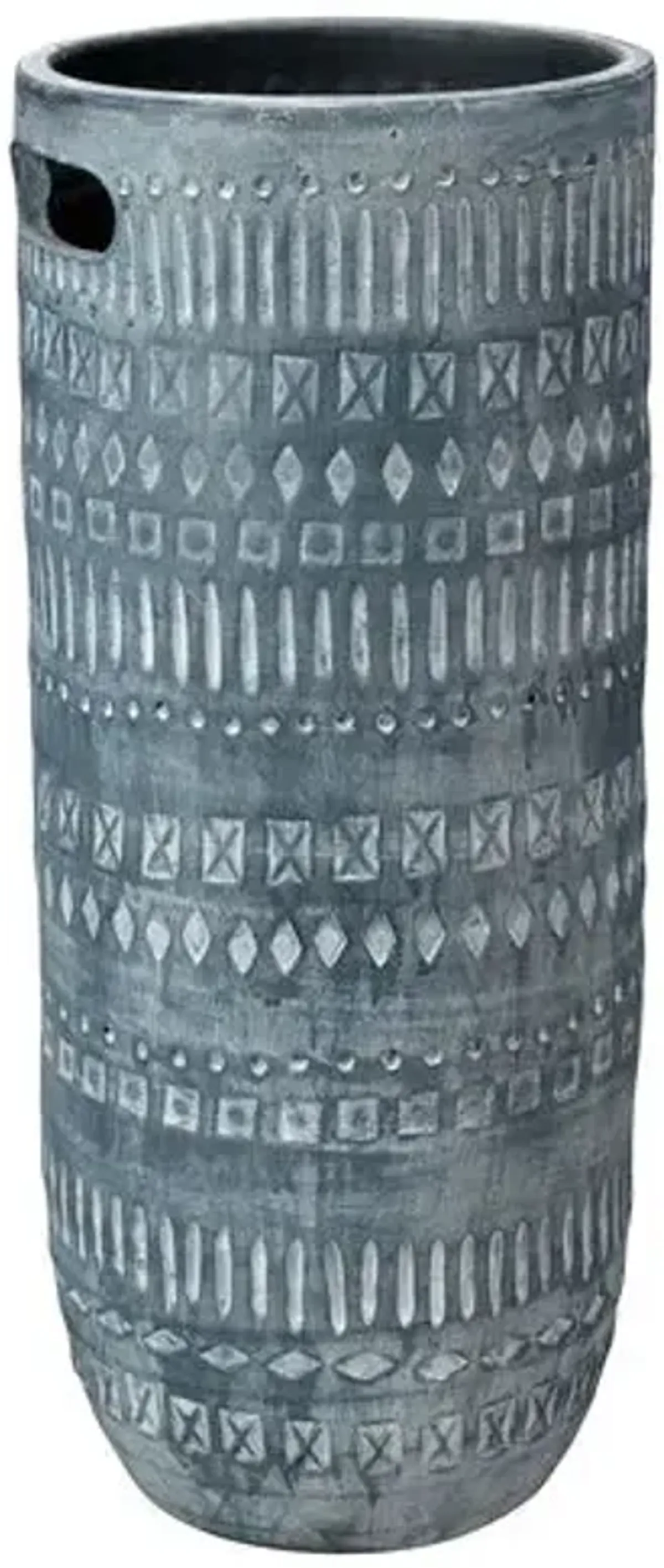 Zion Vase - Gray/White - Jamie Young Co.