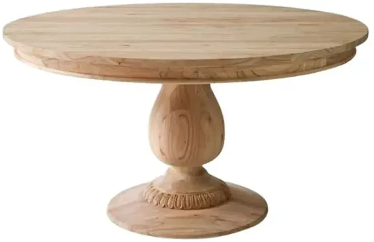 Charlotte Round Dining Table - Natural - Ave Home