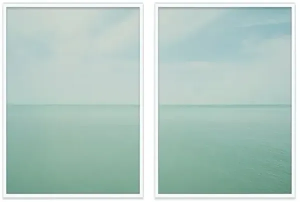 Christine Flynn - Lake Huron Diptych Photograph - Green