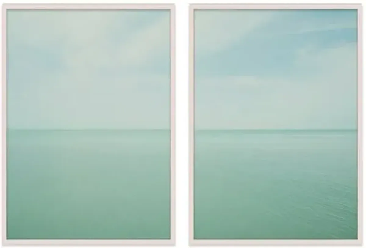Christine Flynn - Lake Huron Diptych Photograph - Green