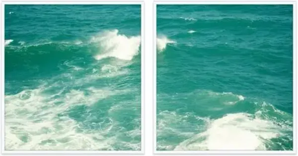 Christine Flynn - Ocean Diptych Photograph - Green