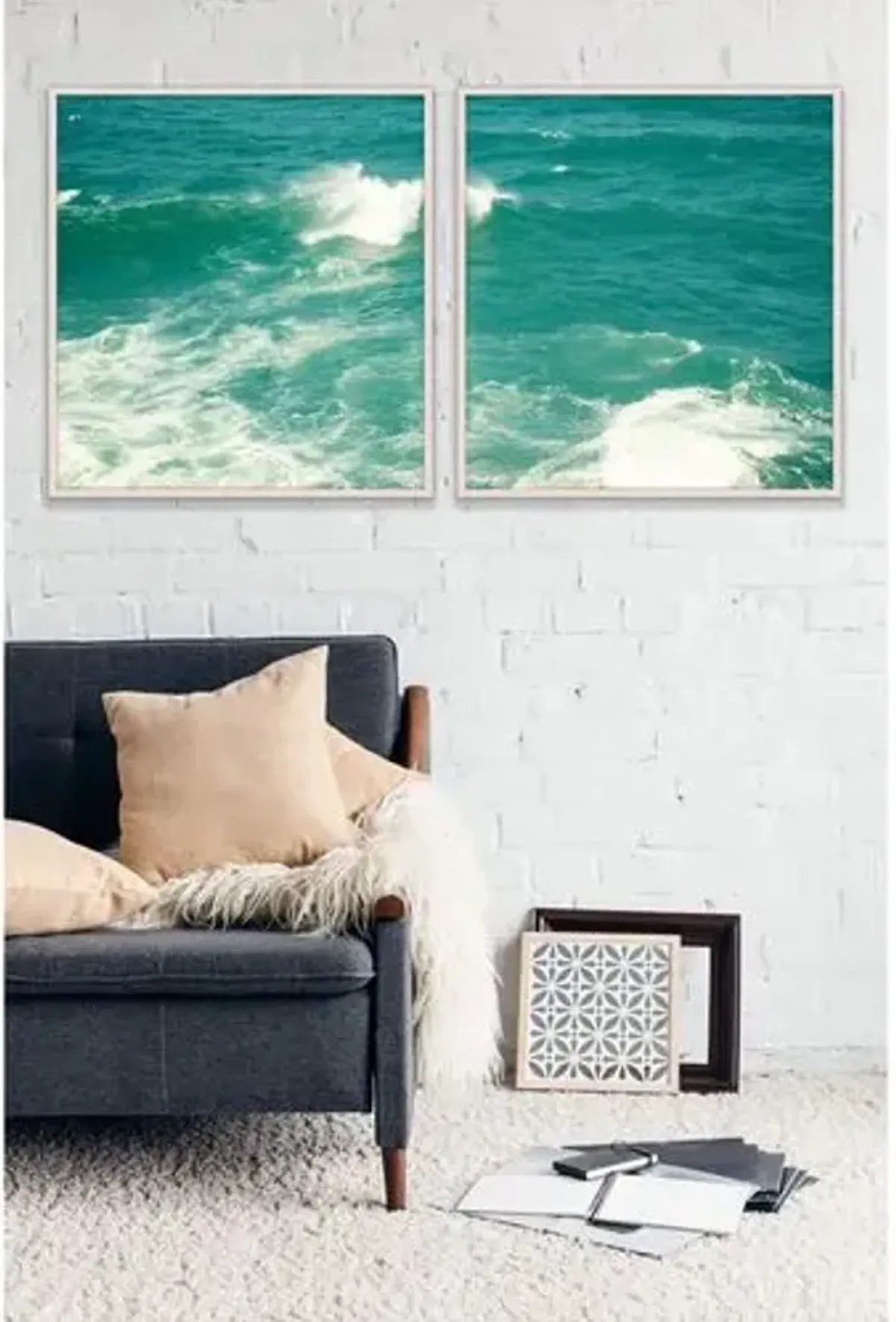 Christine Flynn - Ocean Diptych - Green