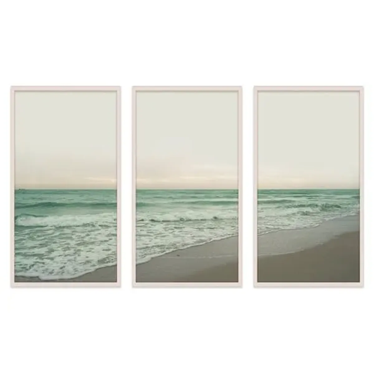 Christine Flynn - South Beach Triptych Photograph - Green