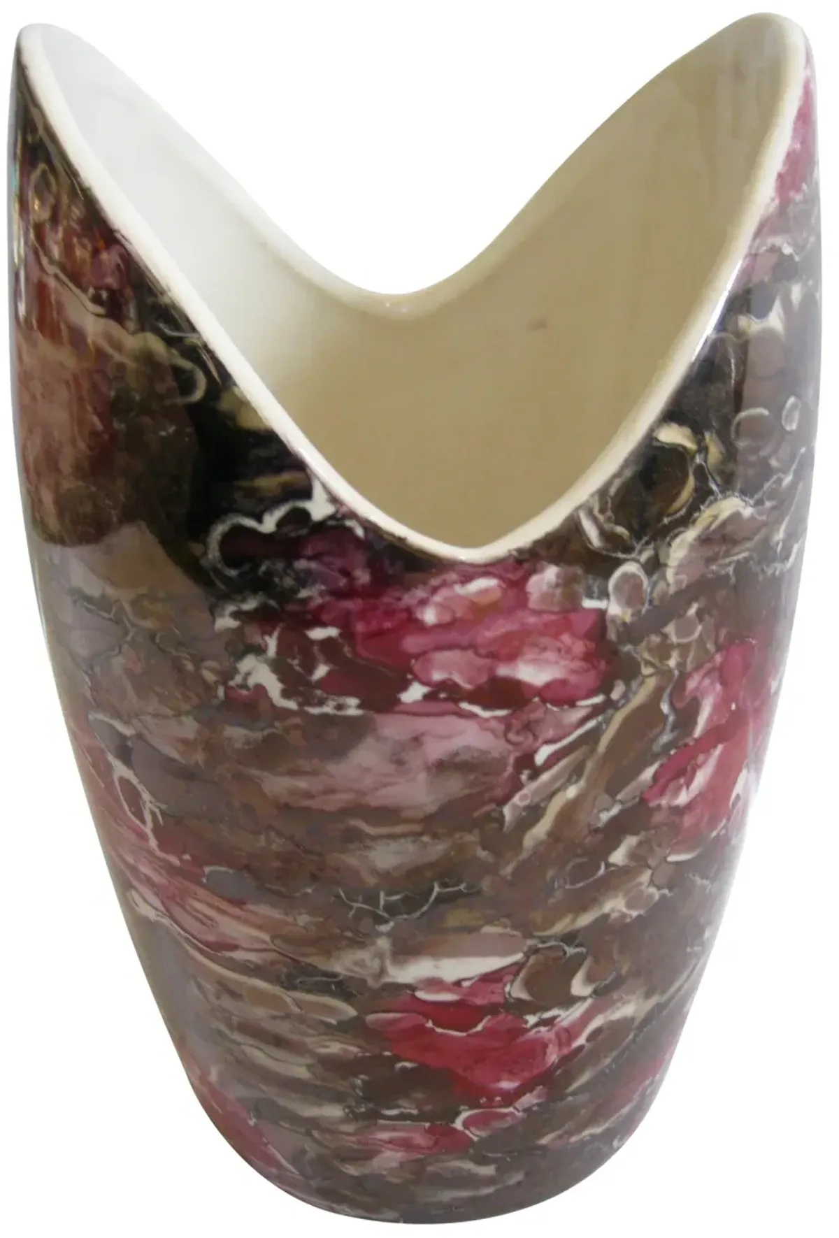 1960s McCoy Marble Glaze Vases Set of 2 - The Emporium Ltd. - Purple