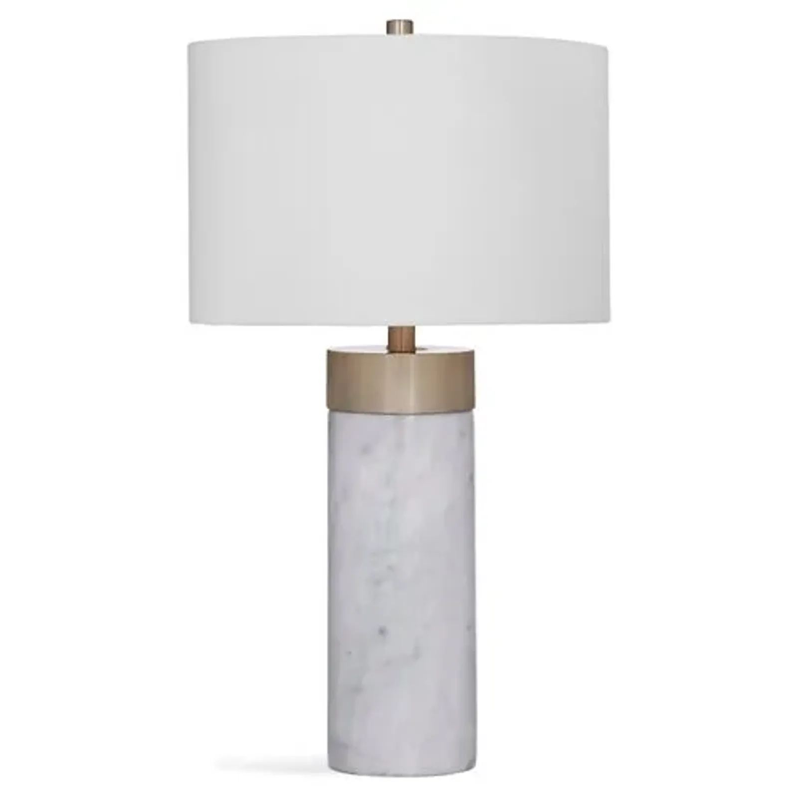 Allen Marble Table Lamp - White/Antiqued Brass