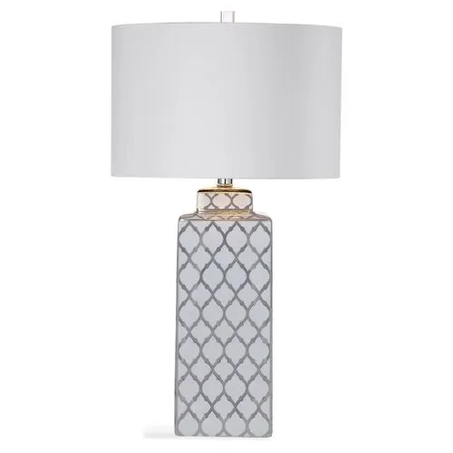 Carta Table Lamp - Silver/White