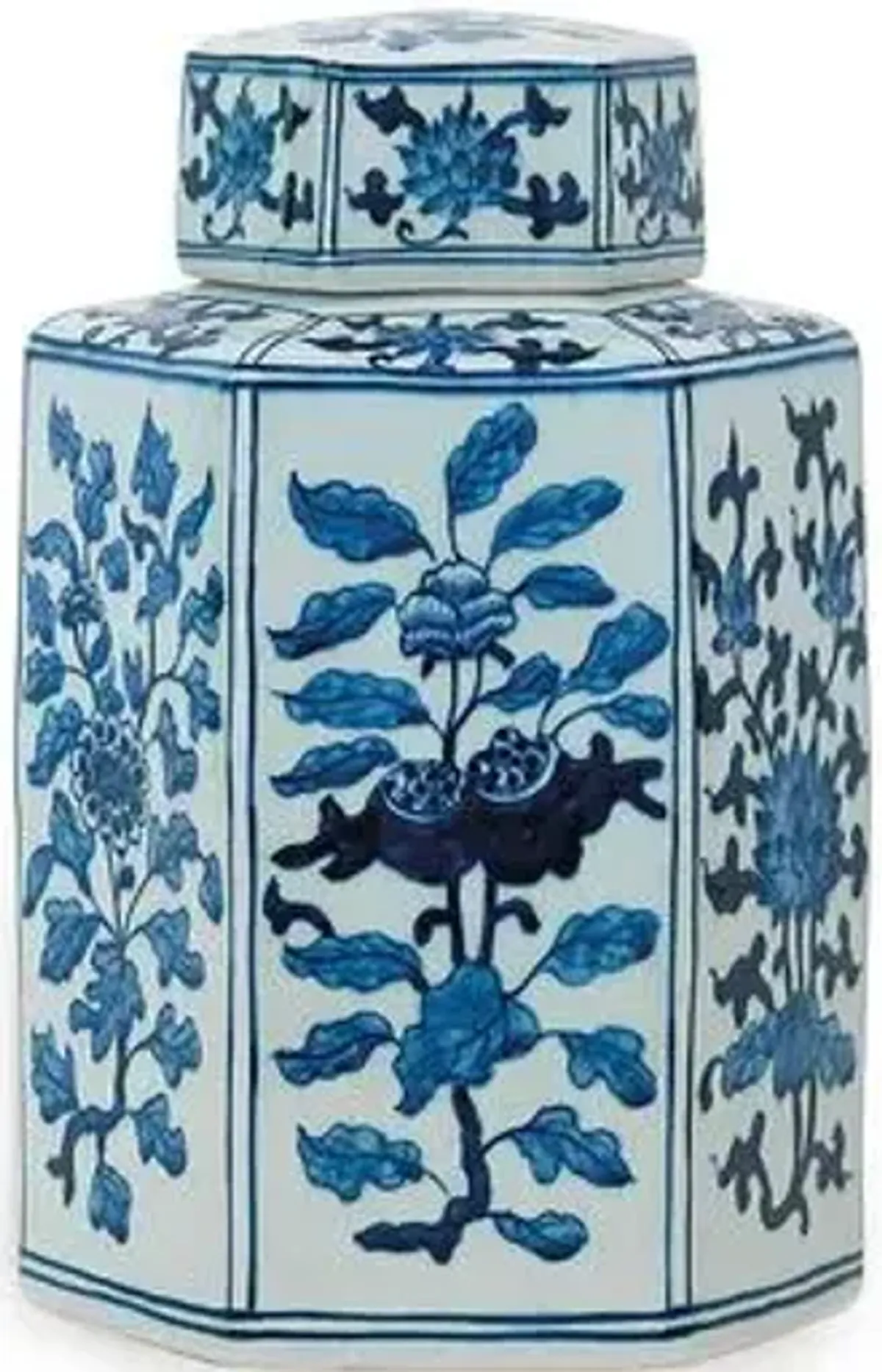 16" Four Seasons Decorative Jar - Blue/White - Port 68