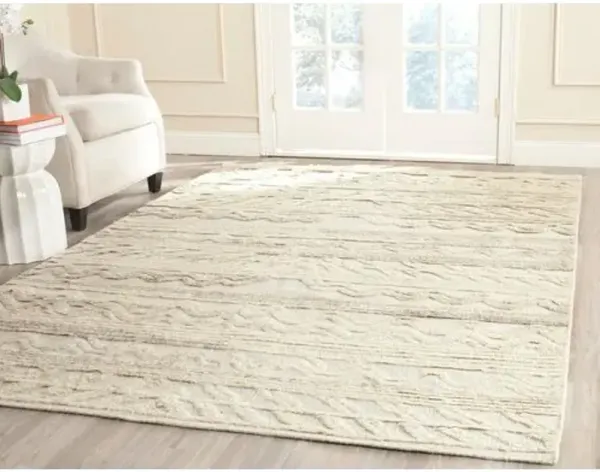 Kaari Hand-Knotted Rug - Ivory - White - White
