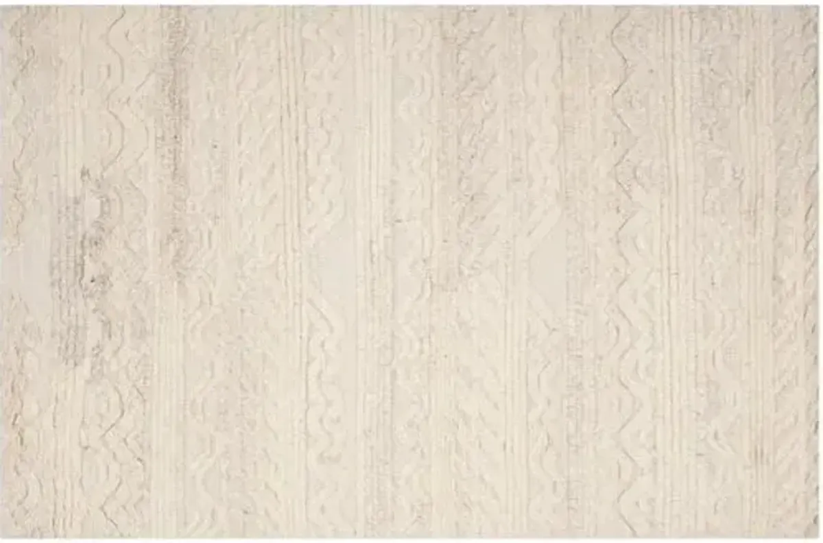 Kaari Hand-Knotted Rug - Ivory - Ivory