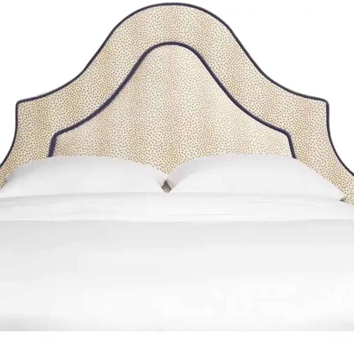 Dorset Arched Headboard - Beige/Navy