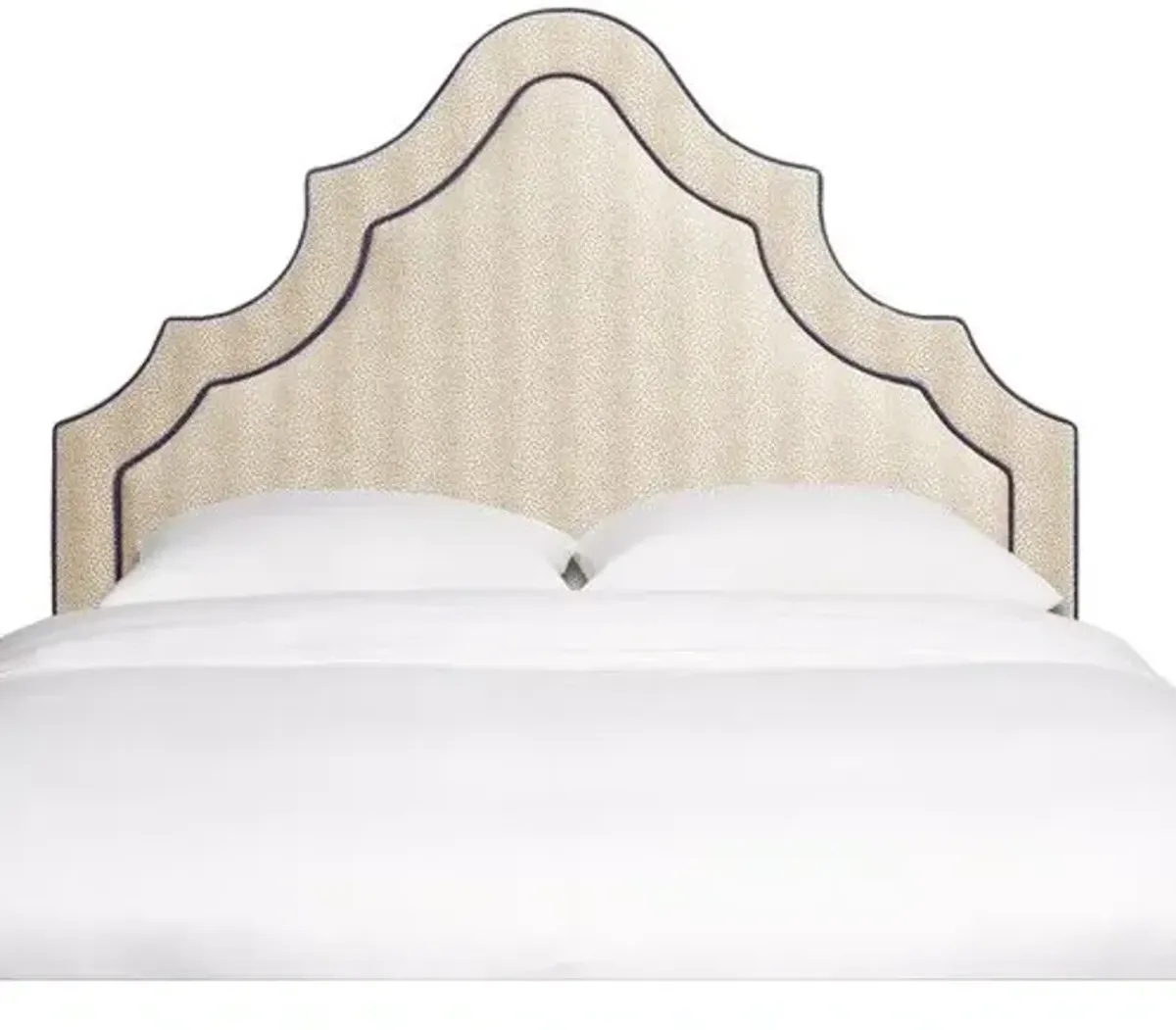 Dorset Arched Headboard - Beige/Navy