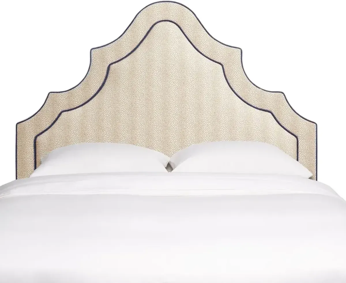 Dorset Arched Headboard, Beige/Navy