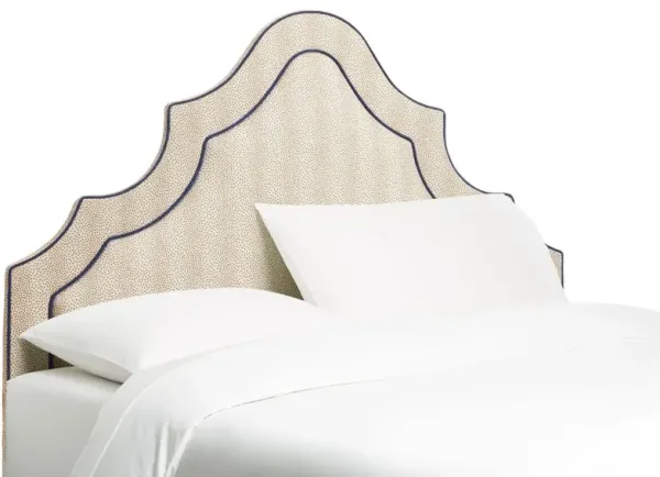 Dorset Arched Headboard, Beige/Navy