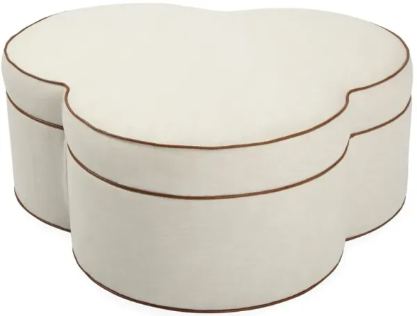 Portsmouth Upholstered Ottoman, Ivory Crypton