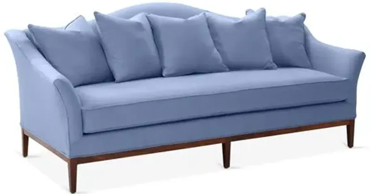 Eloise Camelback Sofa - Chambray Linen