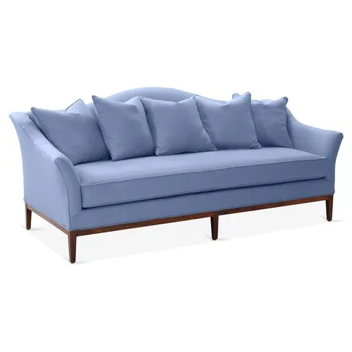 Eloise Camelback Sofa - Chambray Linen