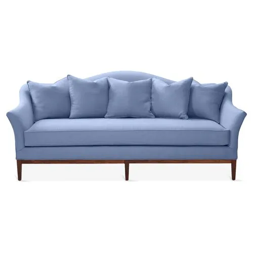 Eloise Camelback Sofa - Chambray Linen