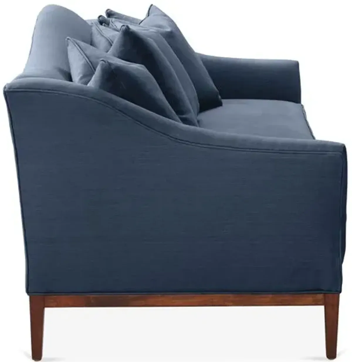 Eloise Camelback Sofa - Navy Linen