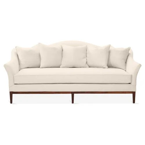 Eloise Camelback Sofa - Dune Linen