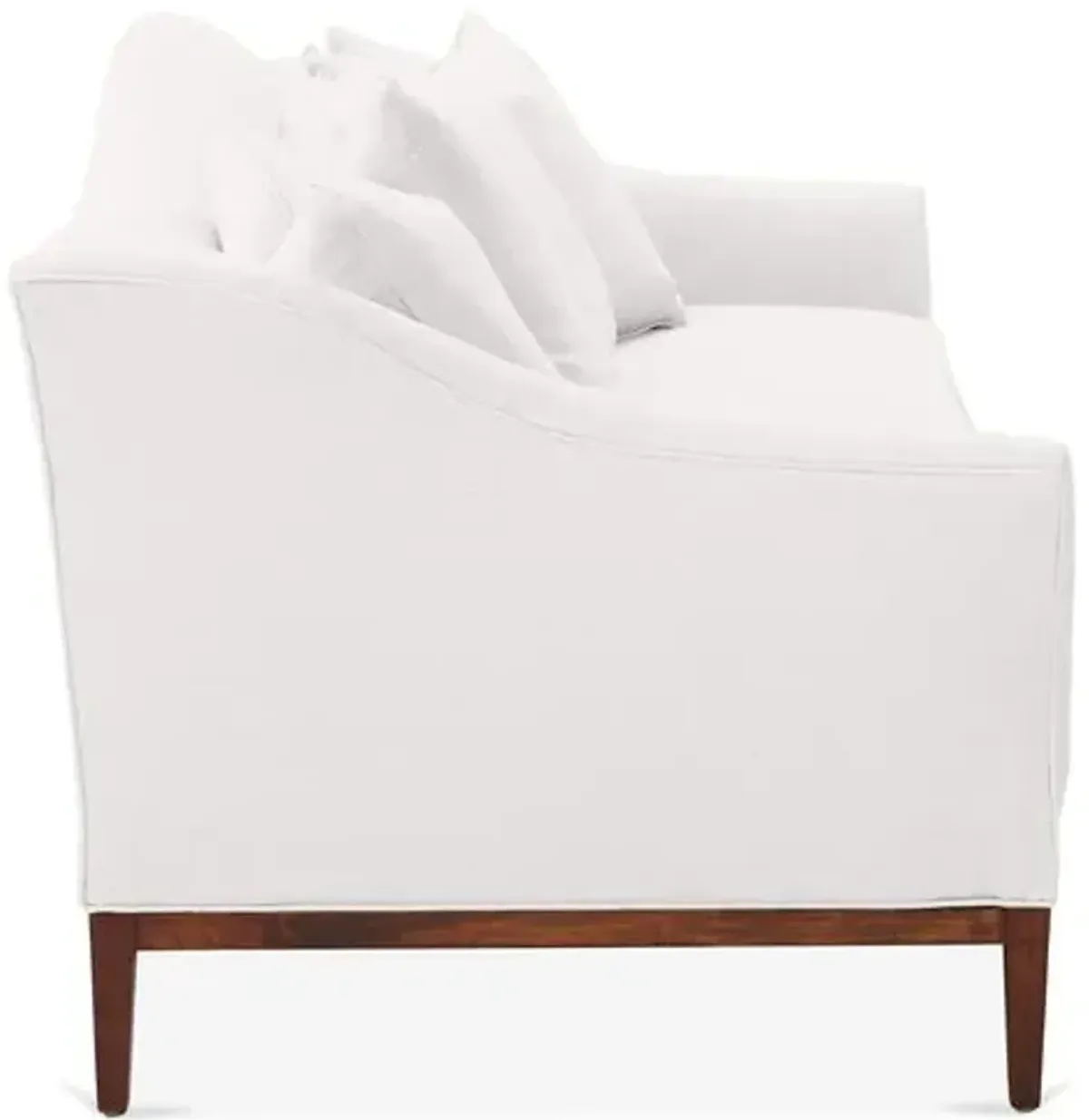 Eloise Camelback Sofa - White Linen