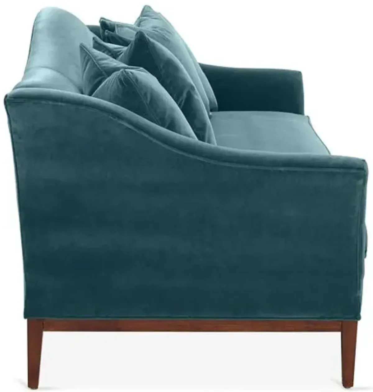 Eloise Camelback Sofa - Teal Velvet