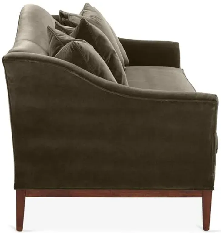 Eloise Camelback Sofa - Charcoal Velvet