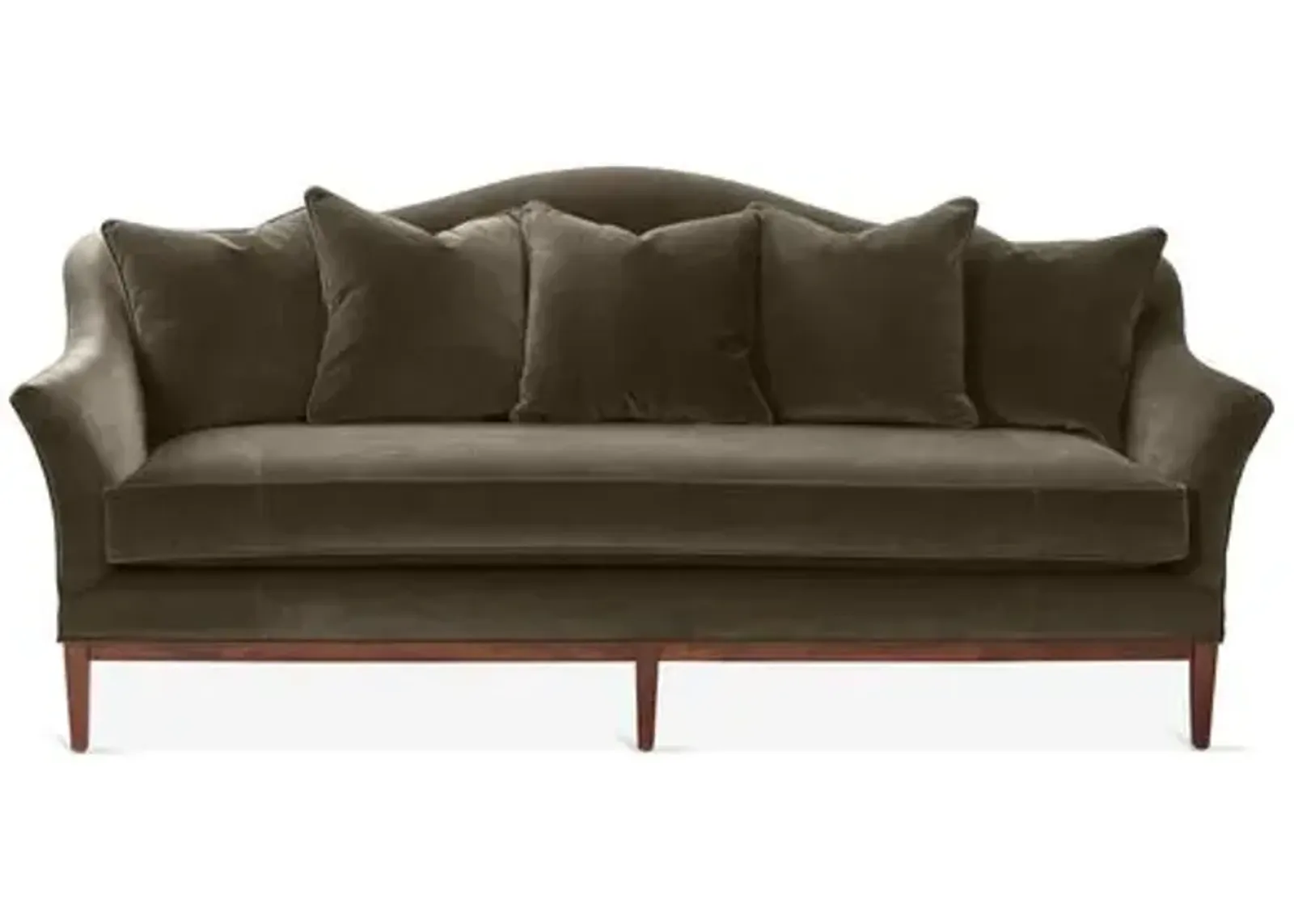 Eloise Camelback Sofa - Charcoal Velvet