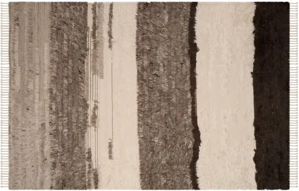 Lina Hand-Knotted Rug, Ivory/Gray