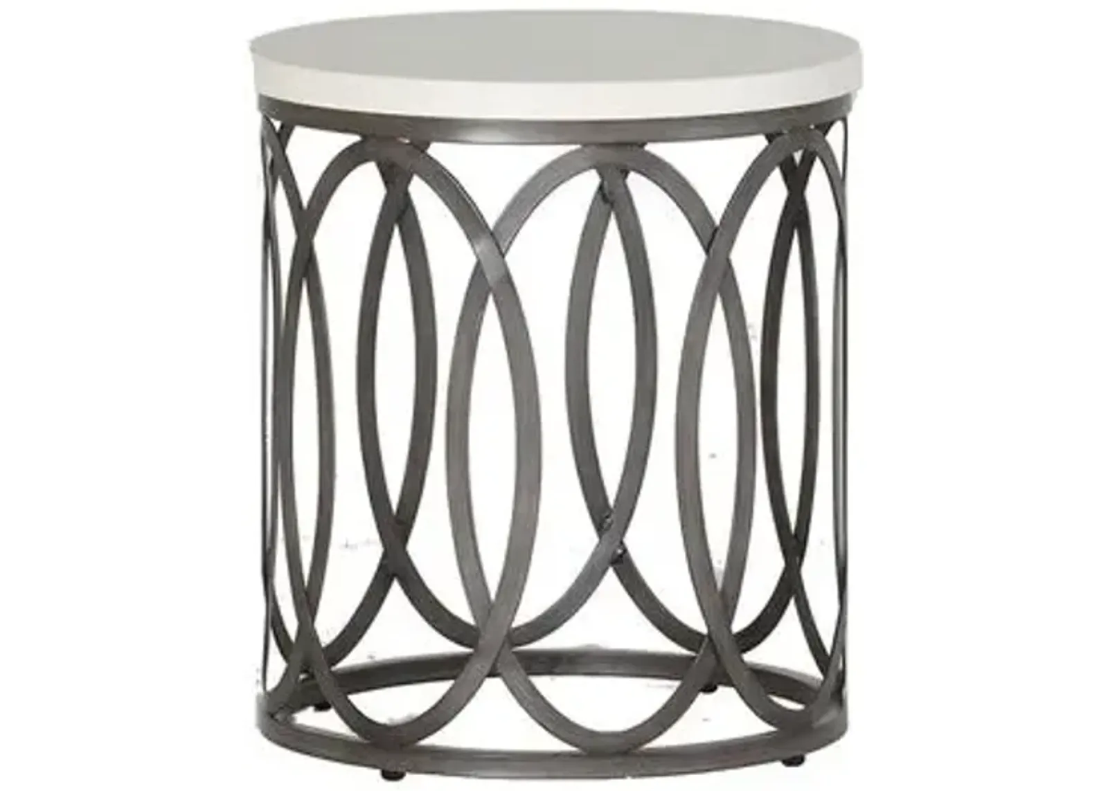 Ella Outdoor Side Table - Slate Gray/White Superstone - Summer Classics - Ivory