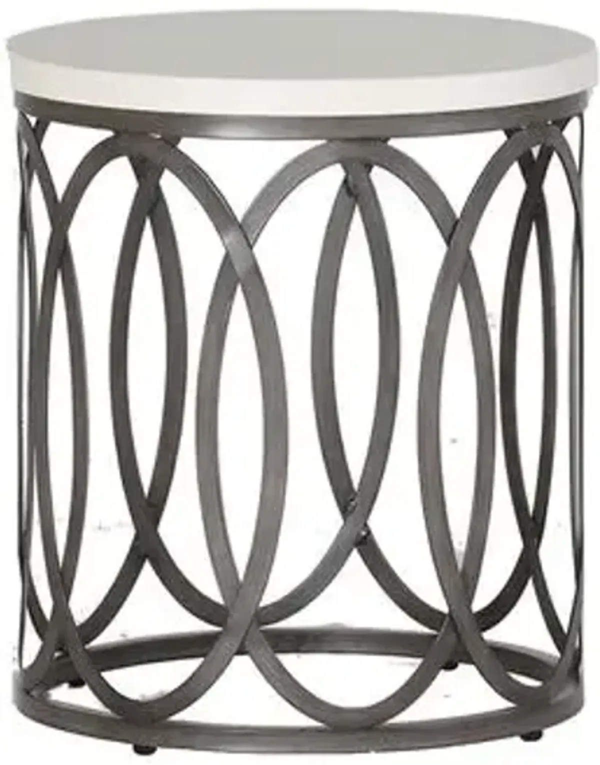 Ella Outdoor Side Table - Slate Gray/White Superstone - Summer Classics - Ivory