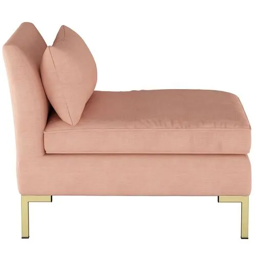 Marceau Slipper Chair - Handcrafted - Pink