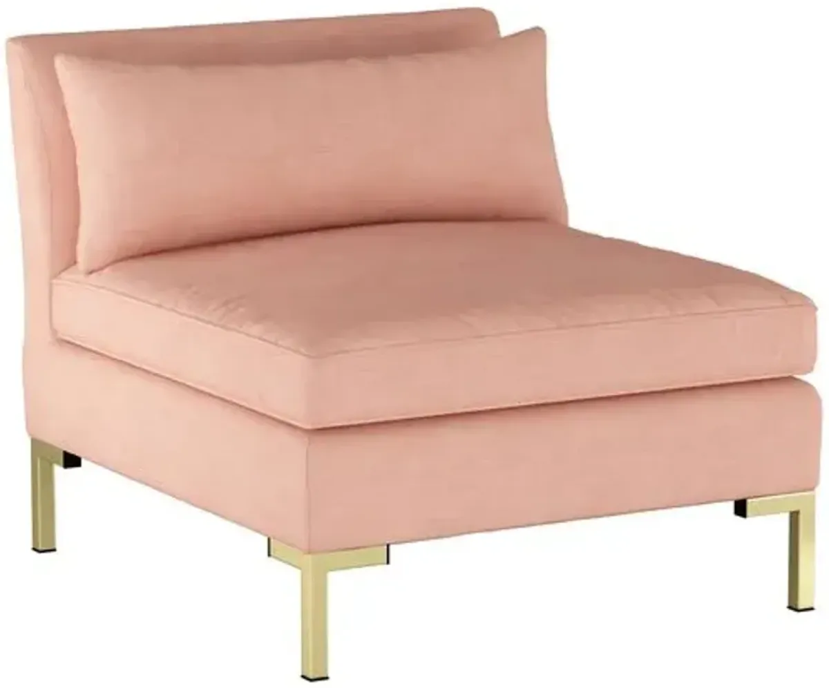 Marceau Slipper Chair - Handcrafted - Pink