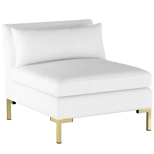 Marceau Slipper Chair - Handcrafted - White