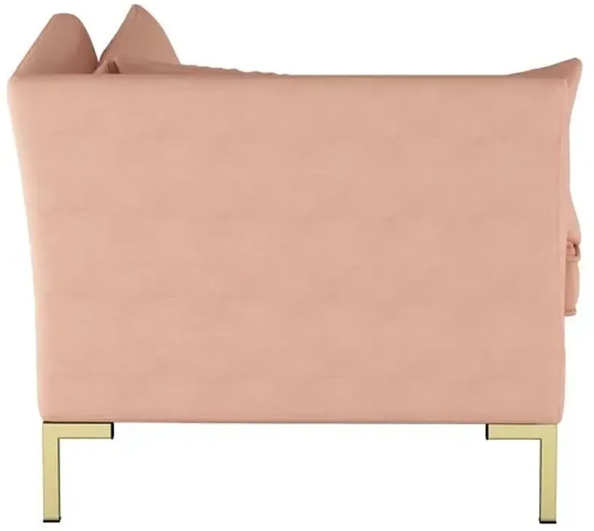 Marceau Velvet Corner Chair - Pink