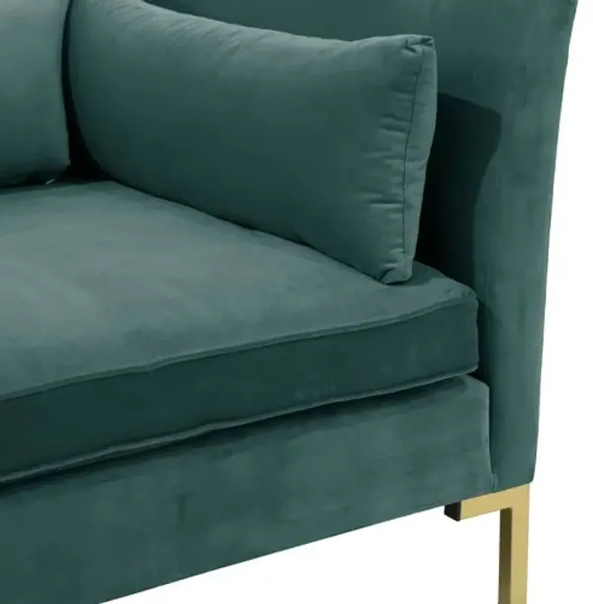 Marceau Velvet Corner Chair - Green