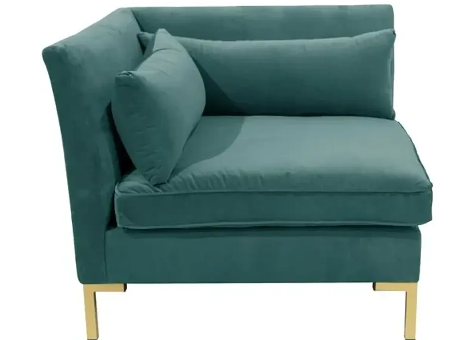 Marceau Velvet Corner Chair - Green