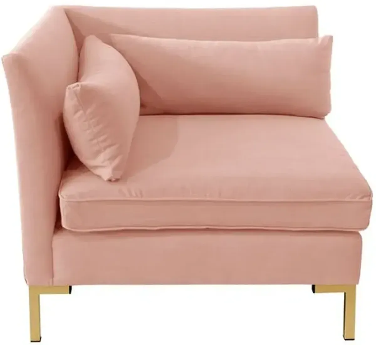 Marceau Linen Corner Chair - Handcrafted - Pink