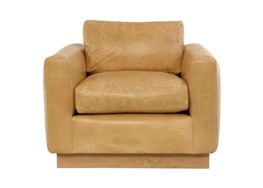 Furh Swivel Chair - Camel Leather - Community