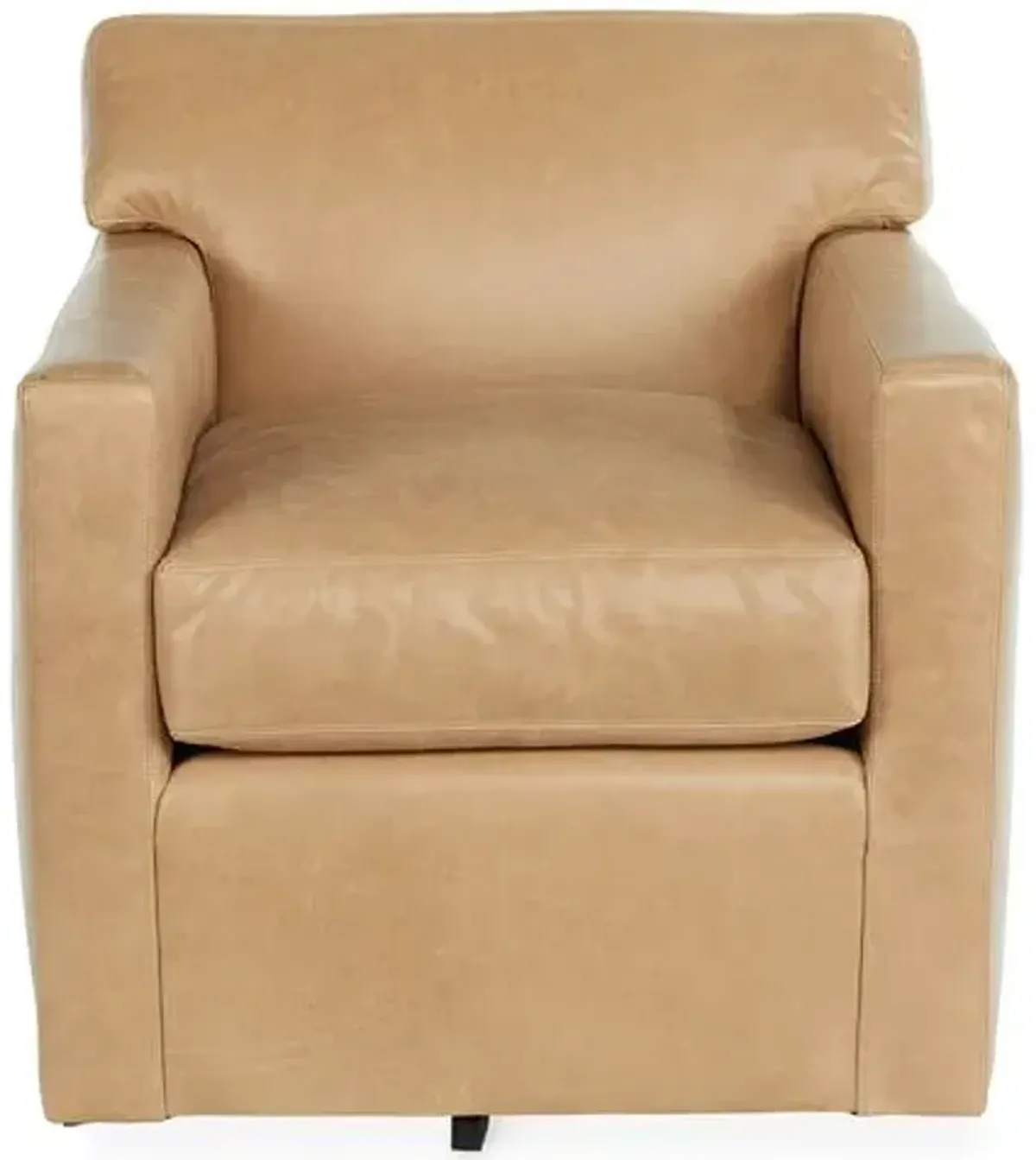 Kelton Swivel Chair - Oatmeal Leather - Joe Ruggiero - Handcrafted