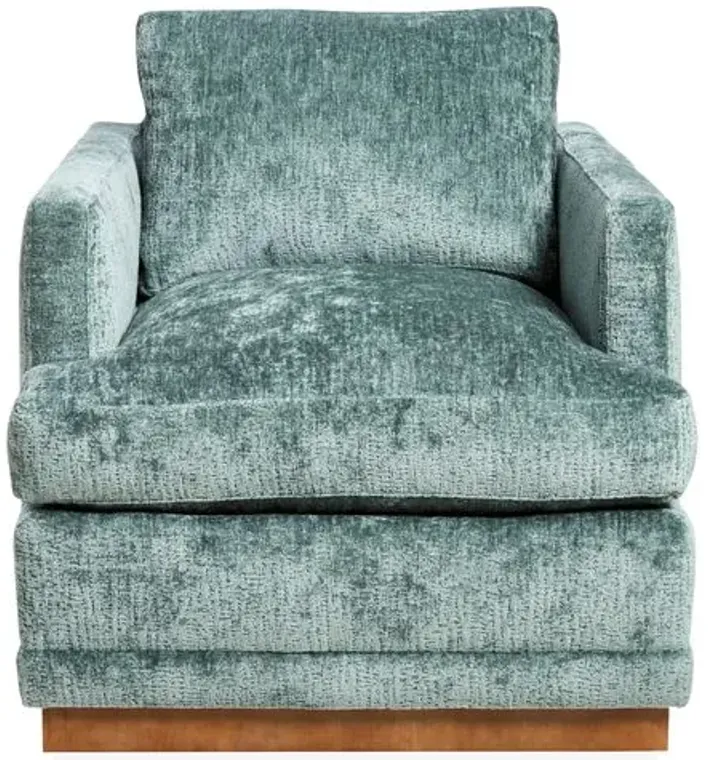 Shaw Velvet Swivel Club Chair - Hancrafted in the USA