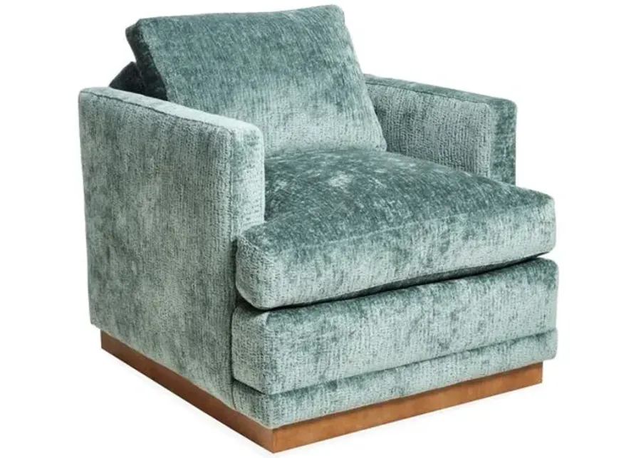 Shaw Velvet Swivel Club Chair - Hancrafted in the USA