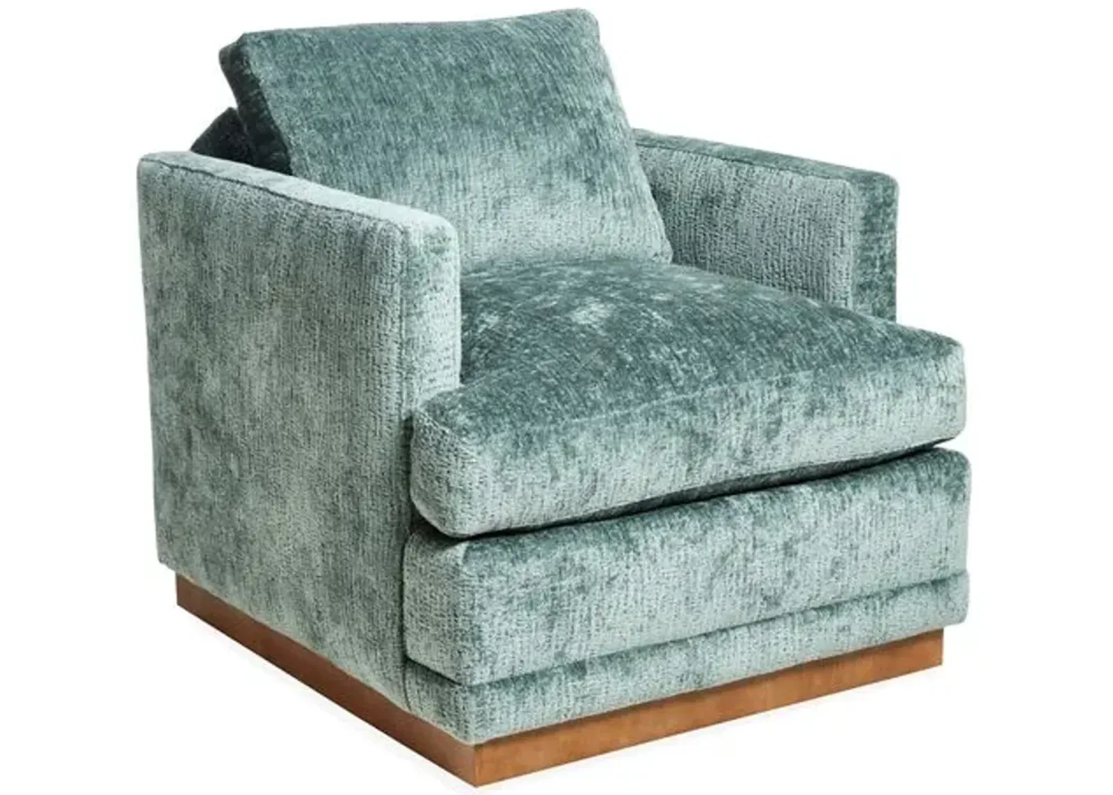 Shaw Velvet Swivel Club Chair - Hancrafted in the USA