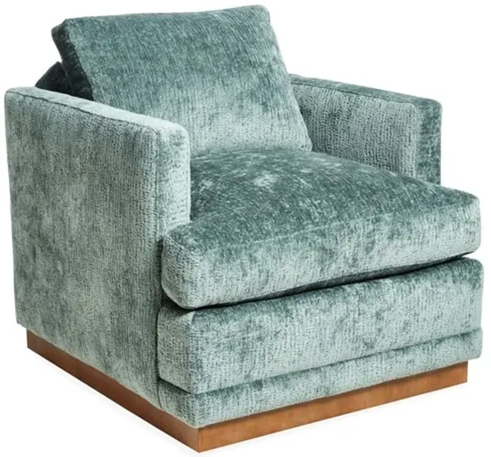 Shaw Velvet Swivel Club Chair - Hancrafted in the USA