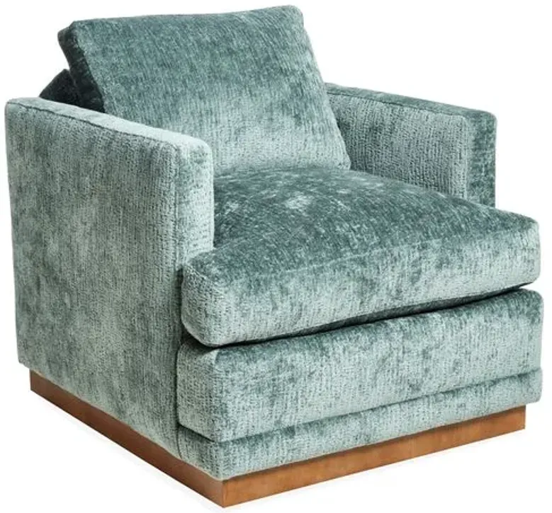 Shaw Velvet Swivel Club Chair - Hancrafted in the USA