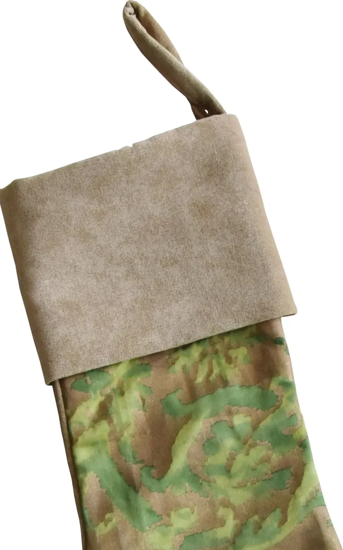 Italian Fortuny Christmas Stocking - Green