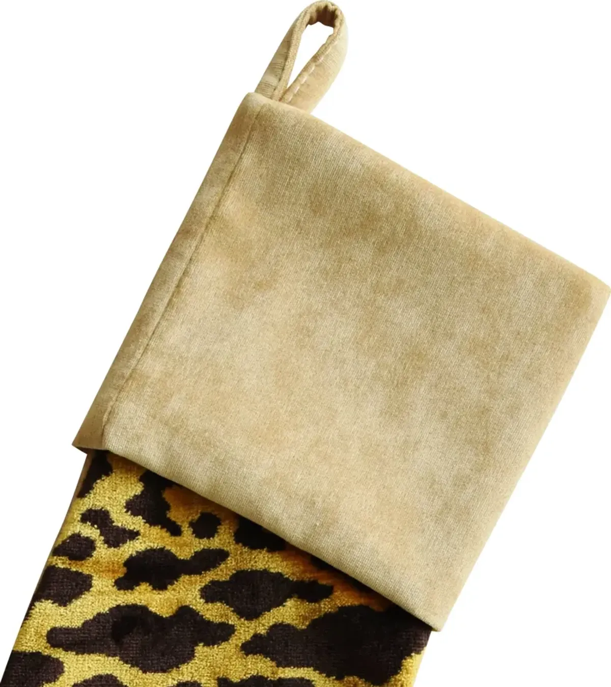 Scalamandré Leopardo Christmas Stocking - Orange