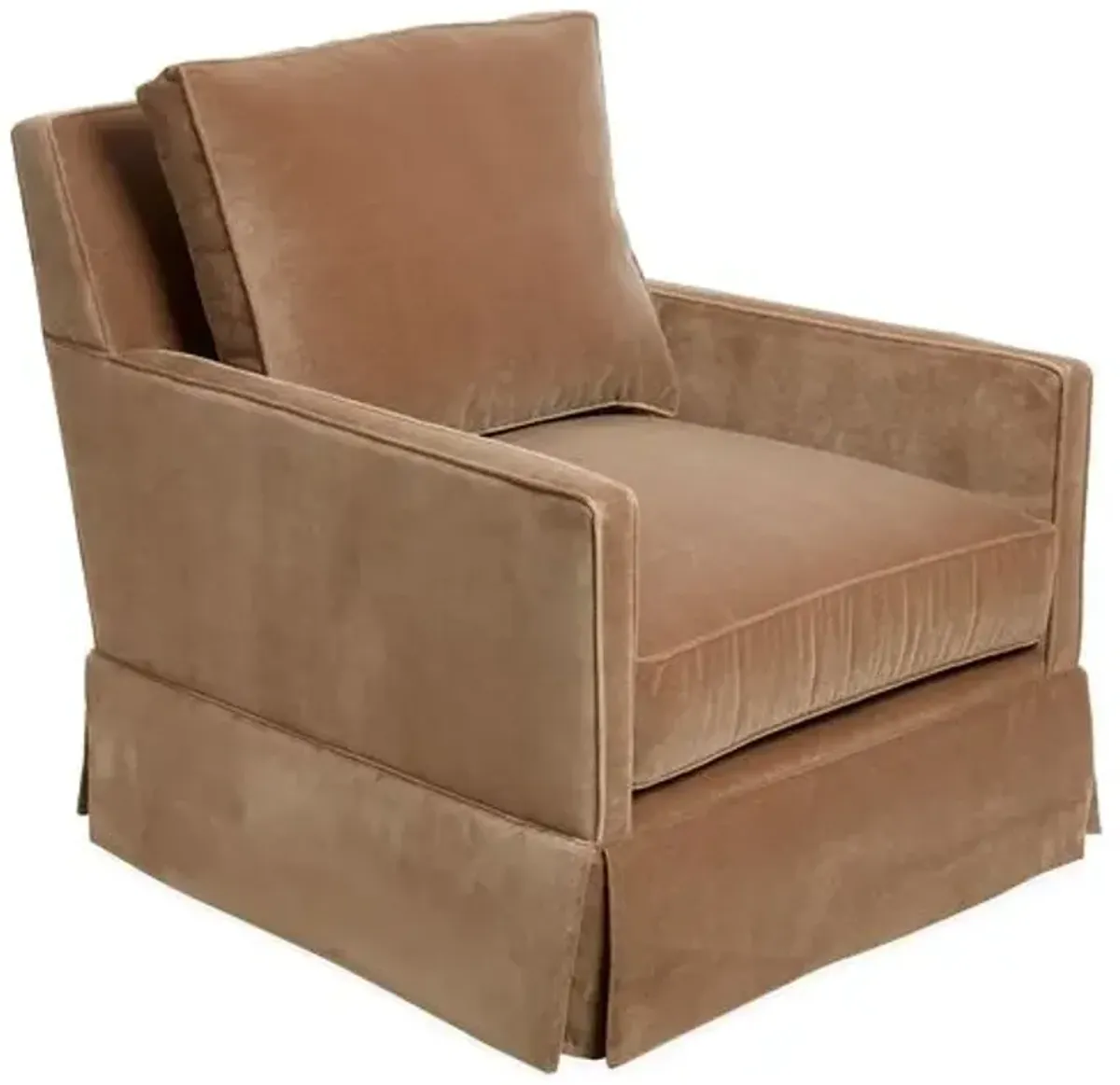 Auburn Club Chair - Toffee Velvet - Miles Talbott - Hancrafted in the USA